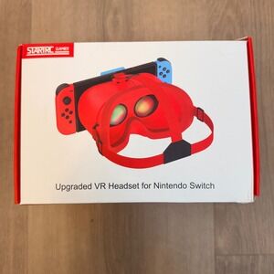 STARTRC Upgraded VR Headset for Nintendo Switch & OLED 3D Glasses Black White